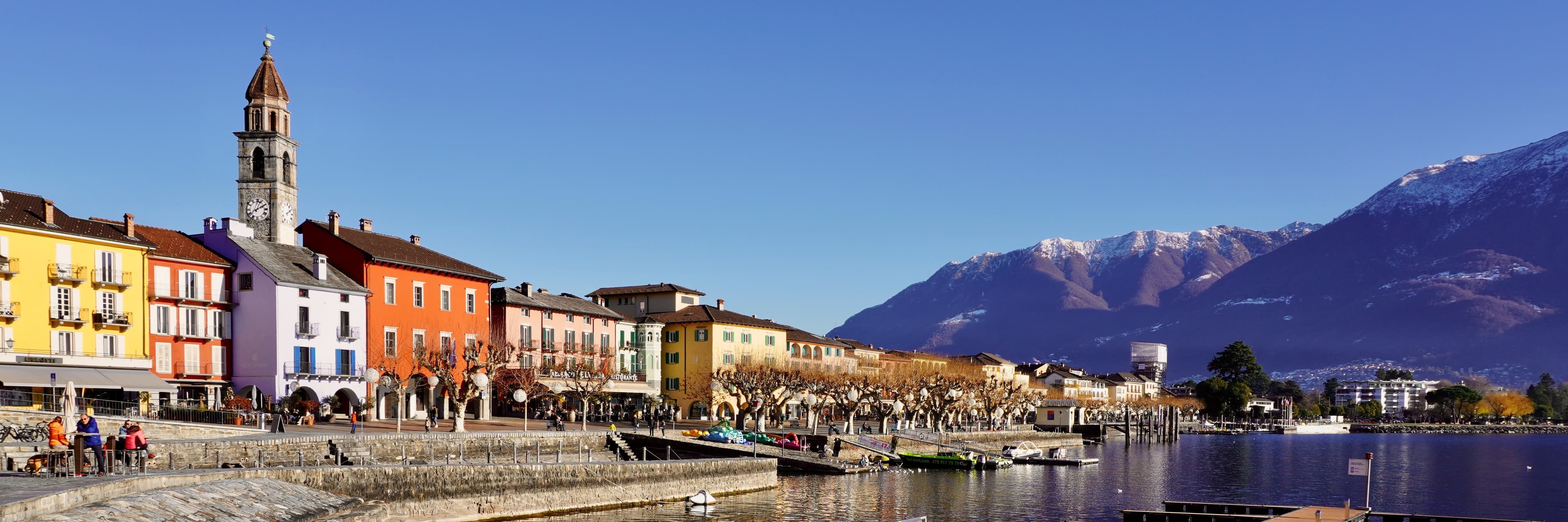 A panoramic view of Ascona old town