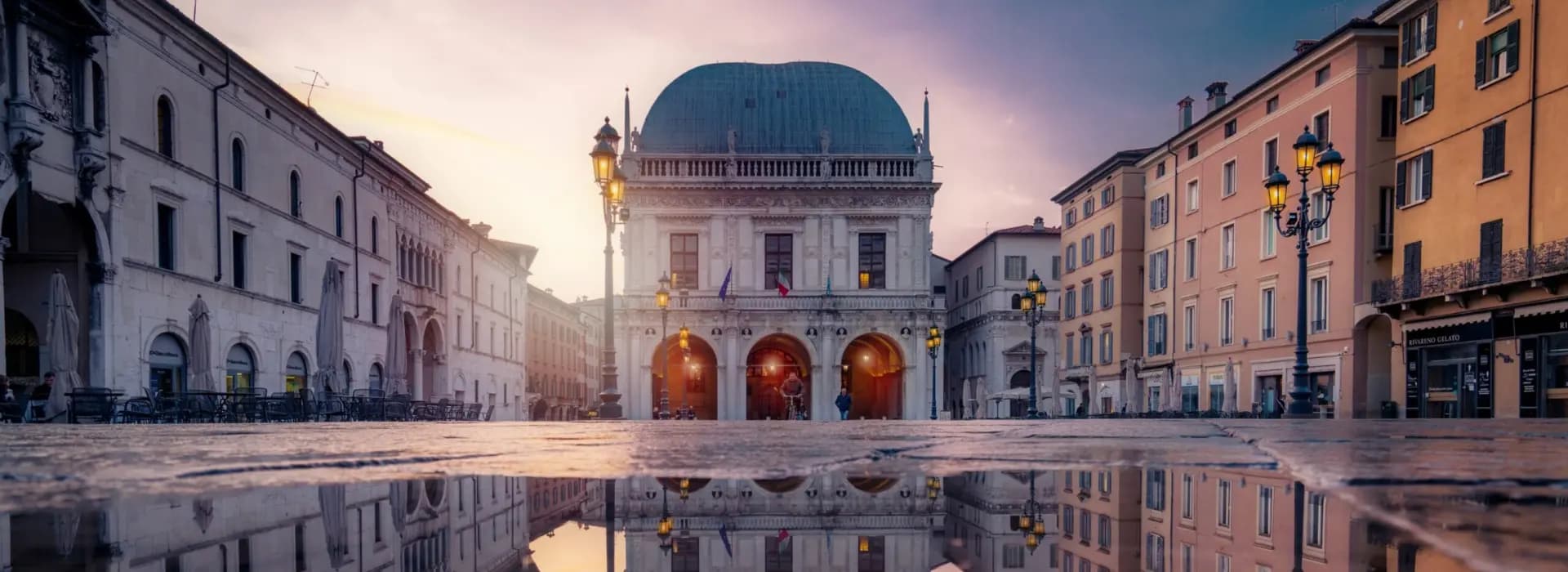 A panoramic view of Brescia old town