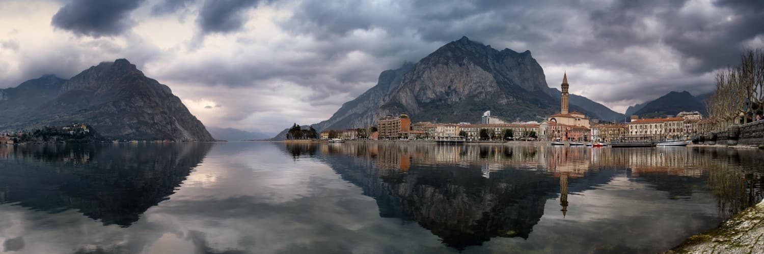 A panoramic view of Lecco