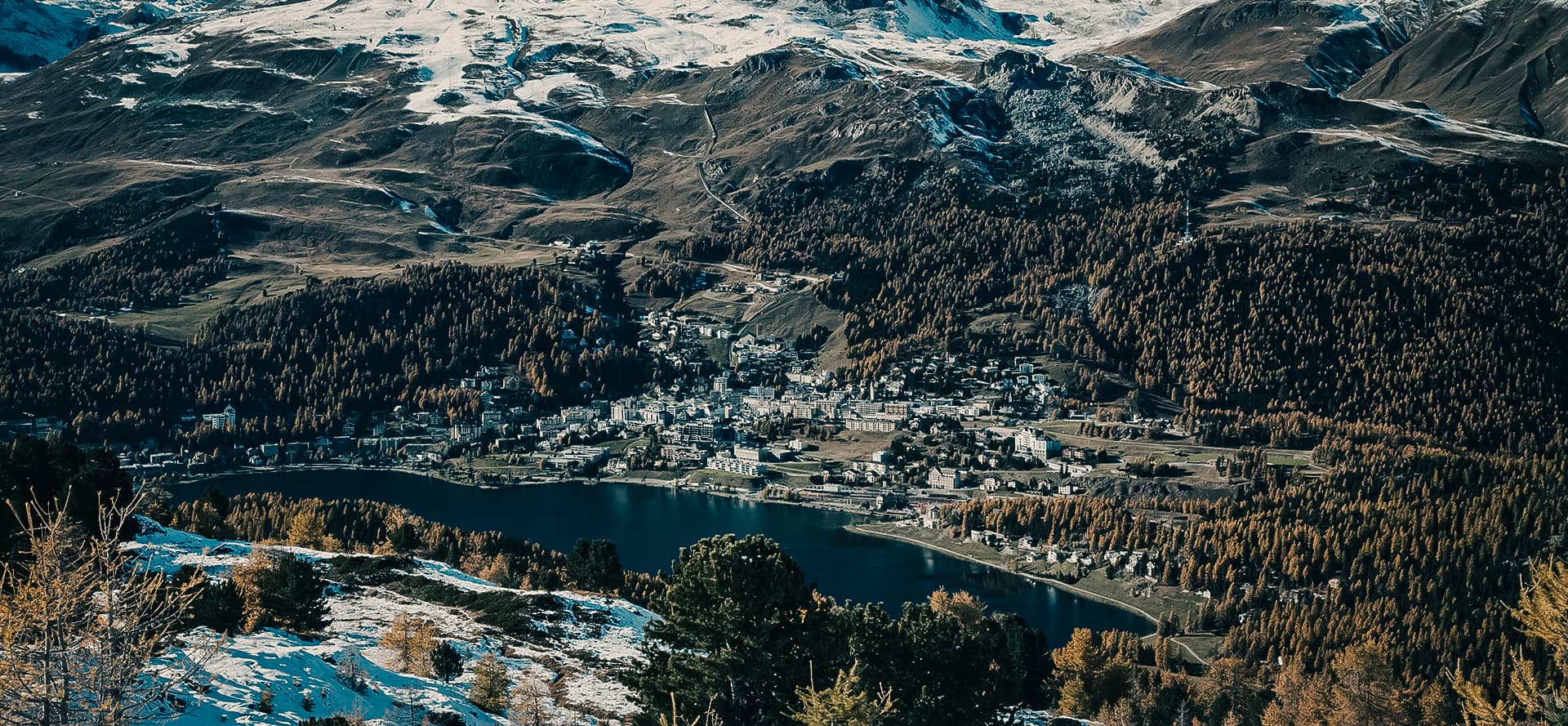 A panoramic view of St. Moritz